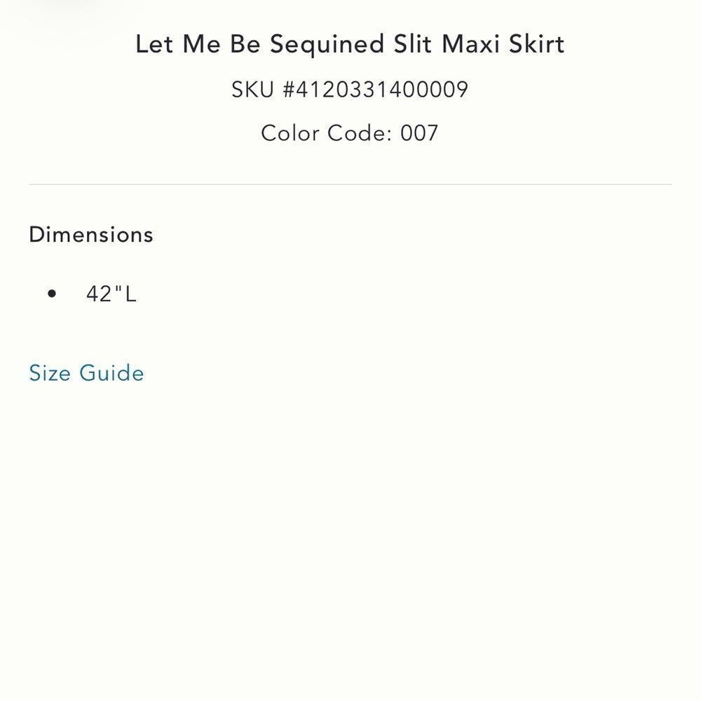Anthropologie Not So Serious/Let Me Be Sequin Slit Maxi Skirt in Silver - Picture 6 of 10